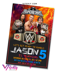 WWE Birthday Invitation