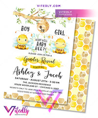 What will Baby Bee Gender Reveal Invitation