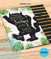 Where The Wild Things Are Invitation, Where The Wild Things Are Birthday Invitation, Let The Wild Rumpus Start