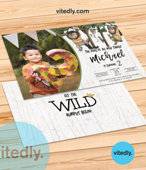 Where The Wild Things Are Invitation with Photo, Where The Wild Things Are Birthday Invitation, Let The Wild Rumpus Start