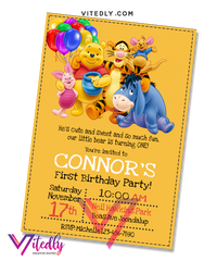 Winnie the Pooh Birthday Invitation