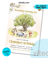 Classic Winnie The Pooh Invitations