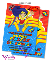 Wonder Woman Invitation