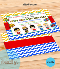 Superhero Babies Birthday Invitation | baby Superhero Invitation