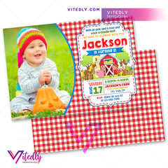 Barnyard Theme Party Invitations, Farm Theme party, Farm Themed birthday party, Barnyard invitations