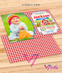 Barnyard Theme Party Invitations, Farm Theme party, Farm Themed birthday party, Barnyard invitations