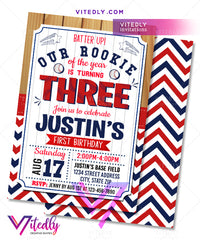 Baseball Invitations, Baseball Birthday Invitations, Baseball Party Invitation, Baseball Themed Birthday Party, first birthday invitation