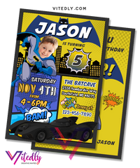 Batman Birthday Invitation, Batman Invitation