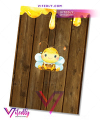 Bee baby shower back design