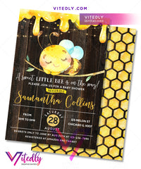Bumble Bee Baby Shower Invitations