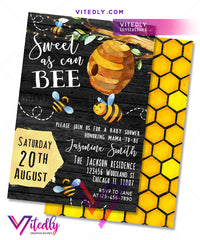 Bee baby shower invitation