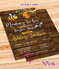 Bumble Bee Baby Shower Invitations
