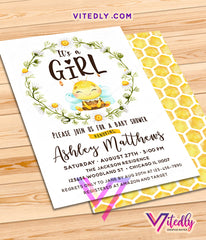 Honey Bee Baby Shower Invitations