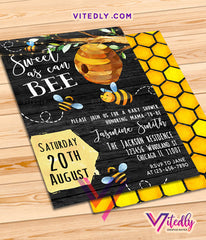 Bee baby shower invitation