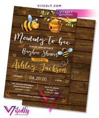 Bumble Bee Baby Shower Invitations