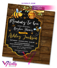 Bee baby shower invitation