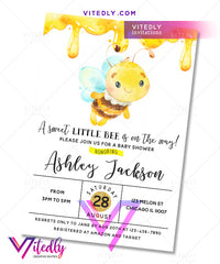 Honeybee baby shower Invitation