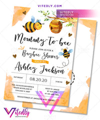 Bee Baby Shower Invitation