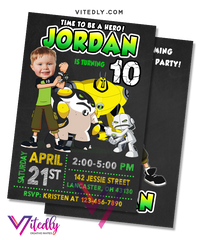 Ben 10 Birthday Invitation, Ben 10 Invitation