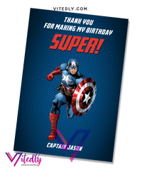 Captain America Thank you card