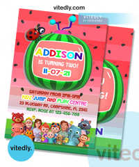 Cocomelon Birthday Invitation with Free Thank You Card | Cocomelon Invitation