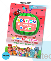 Cocomelon Birthday Invitation with Free Thank You Card | Cocomelon Invitation