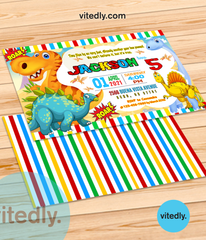 Dinosaur Birthday Invitation, Dino Invitation, Dinosaur Invitation with FREE Thank You Card!