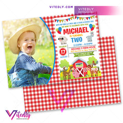 Farm Theme Party Invitations with photo, Barnyard Theme Party Invitations, Farm Theme party, Farm Themed birthday party, Barnyard invitations