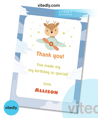 Deer Invitation, Deer Birthday Invitation, Fawn Invitation