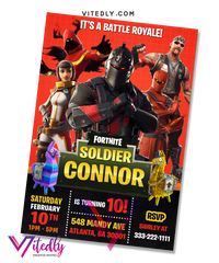 Fortnite Invitation, Fortnite Birthday Invitation