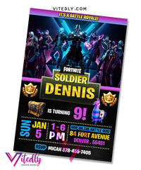 Fortnite Invitation Season 10, Fortnite Birthday Invitation Season 10