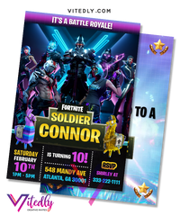 Fortnite Invitation Season 10, Fortnite Birthday Invitation Season 10