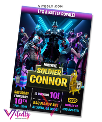 Fortnite Invitation Season 10, Fortnite Birthday Invitation Season 10