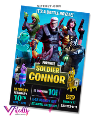 Fortnite Invitation Season 11, Fortnite Birthday Invitation Season 11
