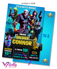 Fortnite Invitation Season 11, Fortnite Birthday Invitation Season 11