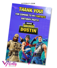 Fortnite Thank you card