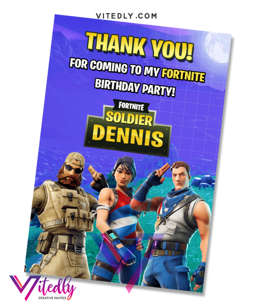 Fortnite Birthday Video Invitation | Custom Fortnite Birthday Party In – Mr.Invites - Foto 6