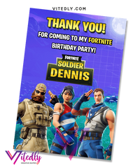 Fortnite Thank you card