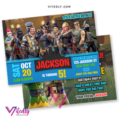 Fortnite Birthday Party Invitation, Fortnite Birthday Invite, Fortnite Invitations