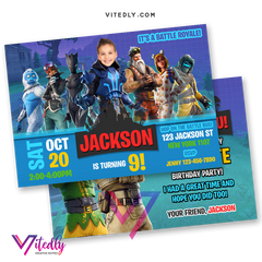 Fortnite Birthday Invitation, Fortnite Birthday Invite, Fortnite Invitations, Fortnite Invitation