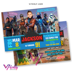 Fortnite Birthday Invitation, Fortnite Birthday Invite, Fortnite Invitations, Fortnite Invitation