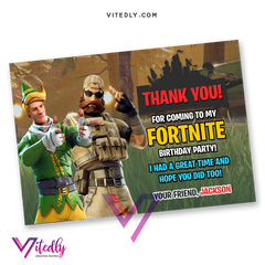 Fortnite Thank you card