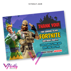 Fortnite Thank you card