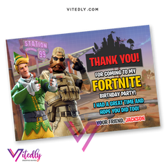 Fortnite Thank you card