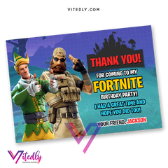 Fortnite Thank you card