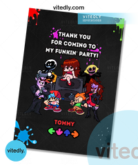 Friday Night Funkin' Party Birthday Invitation
