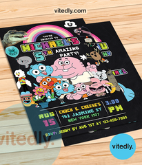 Gumball Invitation, Gumball Birthday, Gumball Birthday Invitation, Gumball Party