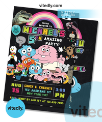 Gumball Invitation, Gumball Birthday, Gumball Birthday Invitation, Gumball Party
