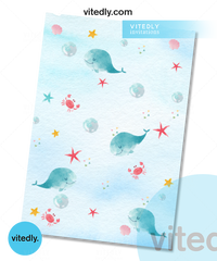 Mermaid Birthday Invitation Back design