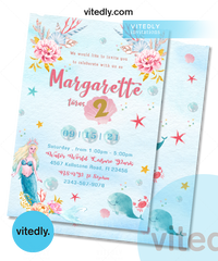 Mermaid Birthday Invitation
